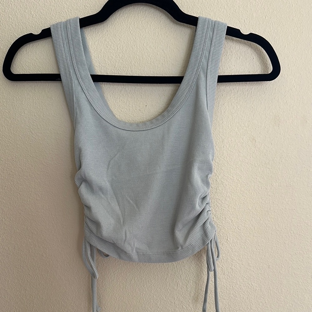 Forever 21 Mint Green Ribbed Tank with Adjustable Sides
